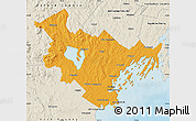 Political Map of Cumberland County, shaded relief outside