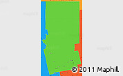 Political Simple Map of Piscataquis County