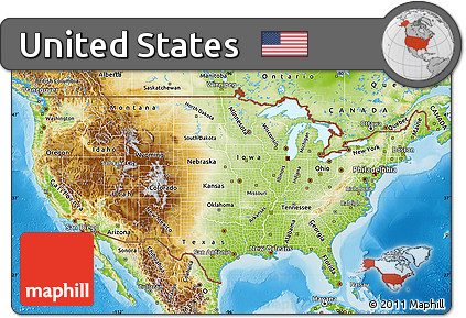 usa terrain map