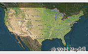 Satellite Map of United States, darken