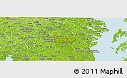 Physical Panoramic Map of ZIP code 20774