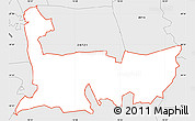 Silver Style Simple Map of ZIP code 20774