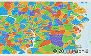 Political 3D Map of ZIP code 20785