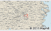 Shaded Relief 3D Map of ZIP code 20785