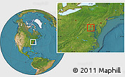 Satellite Location Map of ZIP code 20852