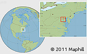 Savanna Style Location Map of ZIP code 20852