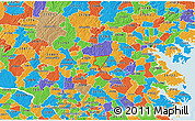 Political 3D Map of ZIP code 21044