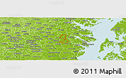 Physical Panoramic Map of ZIP code 21054