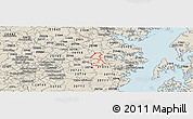 Shaded Relief Panoramic Map of ZIP code 21054