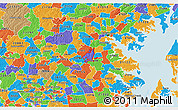 Political 3D Map of ZIP code 21076