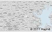 Silver Style 3D Map of ZIP code 21076