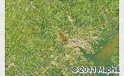 Satellite Map of ZIP code 21207