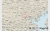 Shaded Relief Map of ZIP code 21207