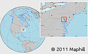 Gray Location Map of ZIP code 21209
