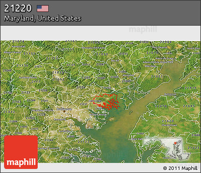 Satellite 3D Map of ZIP Code 21220