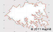 Silver Style Simple Map of ZIP code 21220, cropped outside
