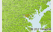 Physical Map of ZIP code 21224