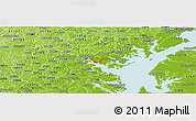 Physical Panoramic Map of ZIP code 21224