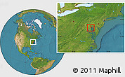 Satellite Location Map of ZIP code 21227
