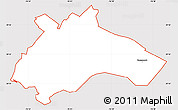 Silver Style Simple Map of ZIP code 21227, cropped outside