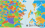 Political 3D Map of ZIP code 21403