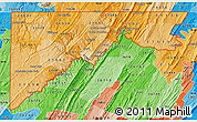 Political Shades Map of ZIP codes starting with 215