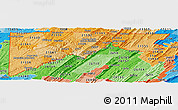 Political Shades Panoramic Map of ZIP codes starting with 215