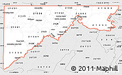 Silver Style Simple Map of ZIP codes starting with 215