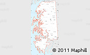 Silver Style Simple Map of ZIP codes starting with 216