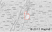 Silver Style 3D Map of ZIP code 21702