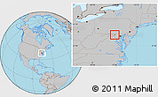Gray Location Map of ZIP code 21702