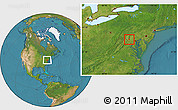 Satellite Location Map of ZIP code 21702