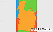 Political Simple Map of ZIP code 21702