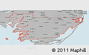 Gray Panoramic Map of ZIP codes starting with 218
