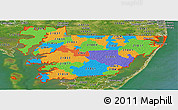 Political Panoramic Map of ZIP codes starting with 218, satellite outside