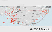 Silver Style Panoramic Map of ZIP codes starting with 218