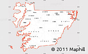Classic Style Simple Map of ZIP codes starting with 218, cropped outside