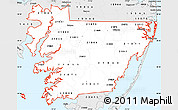 Silver Style Simple Map of ZIP codes starting with 218