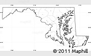 Blank Simple Map of Maryland, cropped outside, no labels