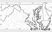 Blank Simple Map of Maryland, no labels