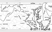 Blank Simple Map of Maryland