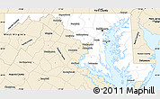 Classic Style Simple Map of Maryland