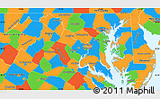 Political Simple Map of Maryland