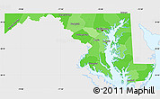 Political Shades Simple Map of Maryland, single color outside
