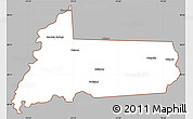 Gray Simple Map of Wicomico County, cropped outside