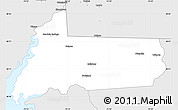 Silver Style Simple Map of Wicomico County