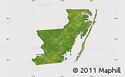 Satellite Map of Worcester County, cropped outside