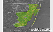 Satellite Map of Worcester County, desaturated