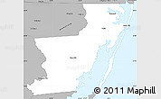 Gray Simple Map of Worcester County