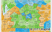 Political Shades 3D Map of ZIP codes starting with 015